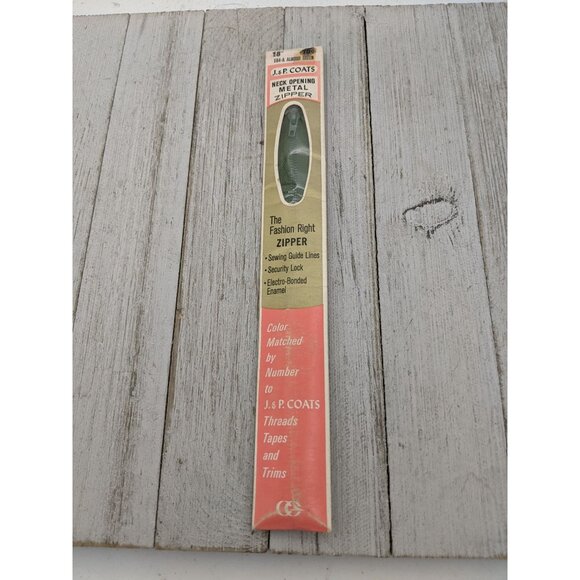 J&P Coats Other - Vintage J&P Coats Neck Opening Metal Zipper 18" Almond Green 164-A